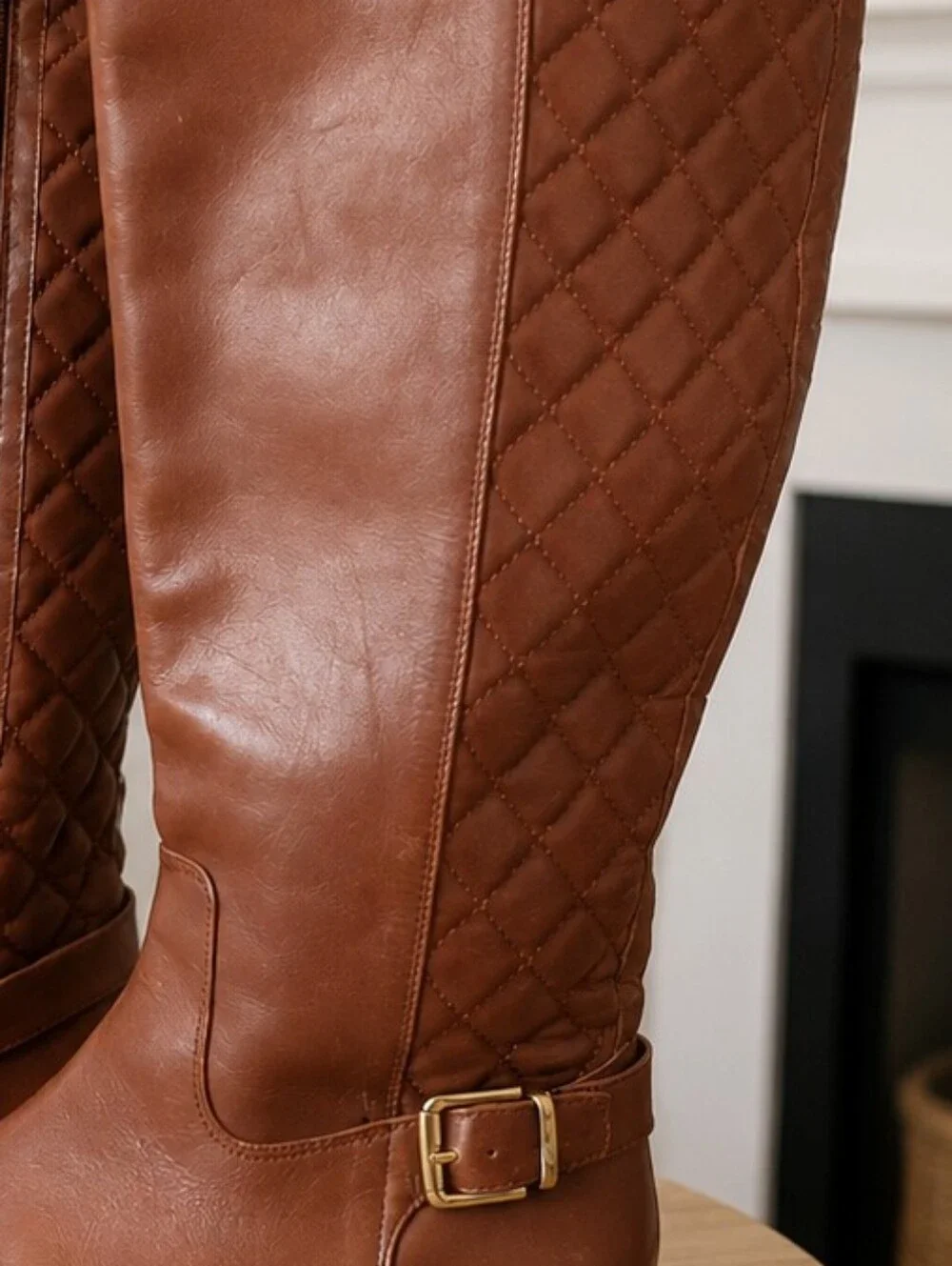Isaac Mizrahi Live! Leather Riding Boots Wide Calf -Standard Sz10 Women